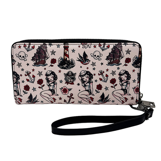 Pirate Cats and Sailor Things Clutch Handbag